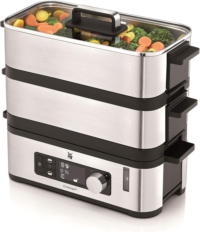 WMF KitchenMinis Compact Electric Steamer in Stainless Steel 18, 10 Cromargan, 900W — Casa e cucina